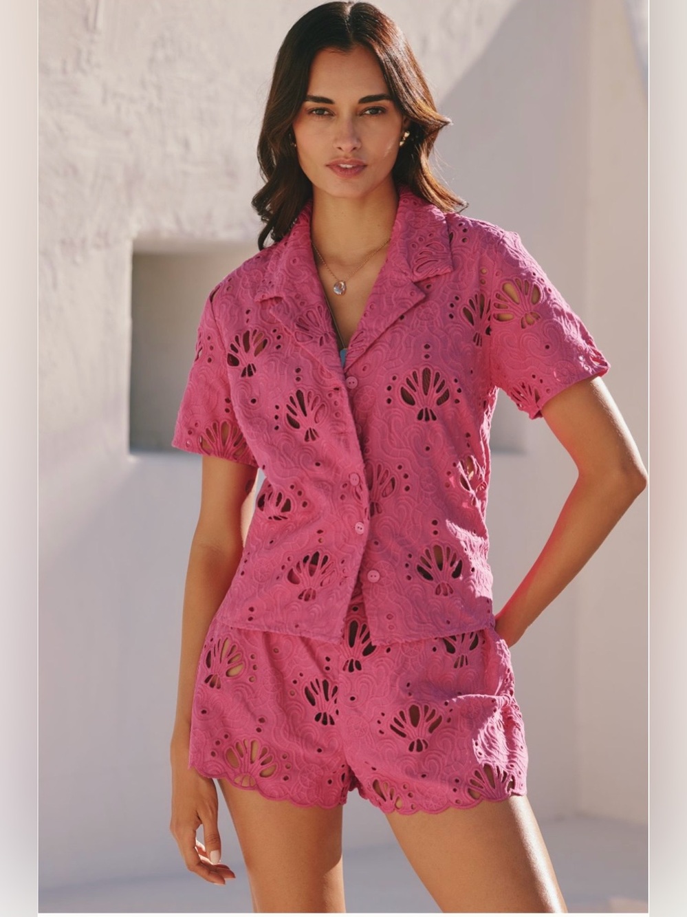 NWT FARM Rio cotton buttondown top